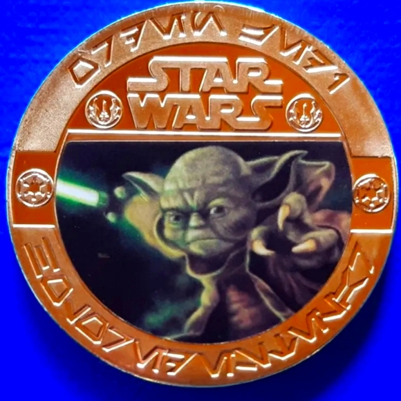 STAR WARS YODA GOLD🌟COIN LIMITED EDITION!🤩 WITH CERTIFICATE OF AUTHENTICITY!👍 - Picture 11 of 11